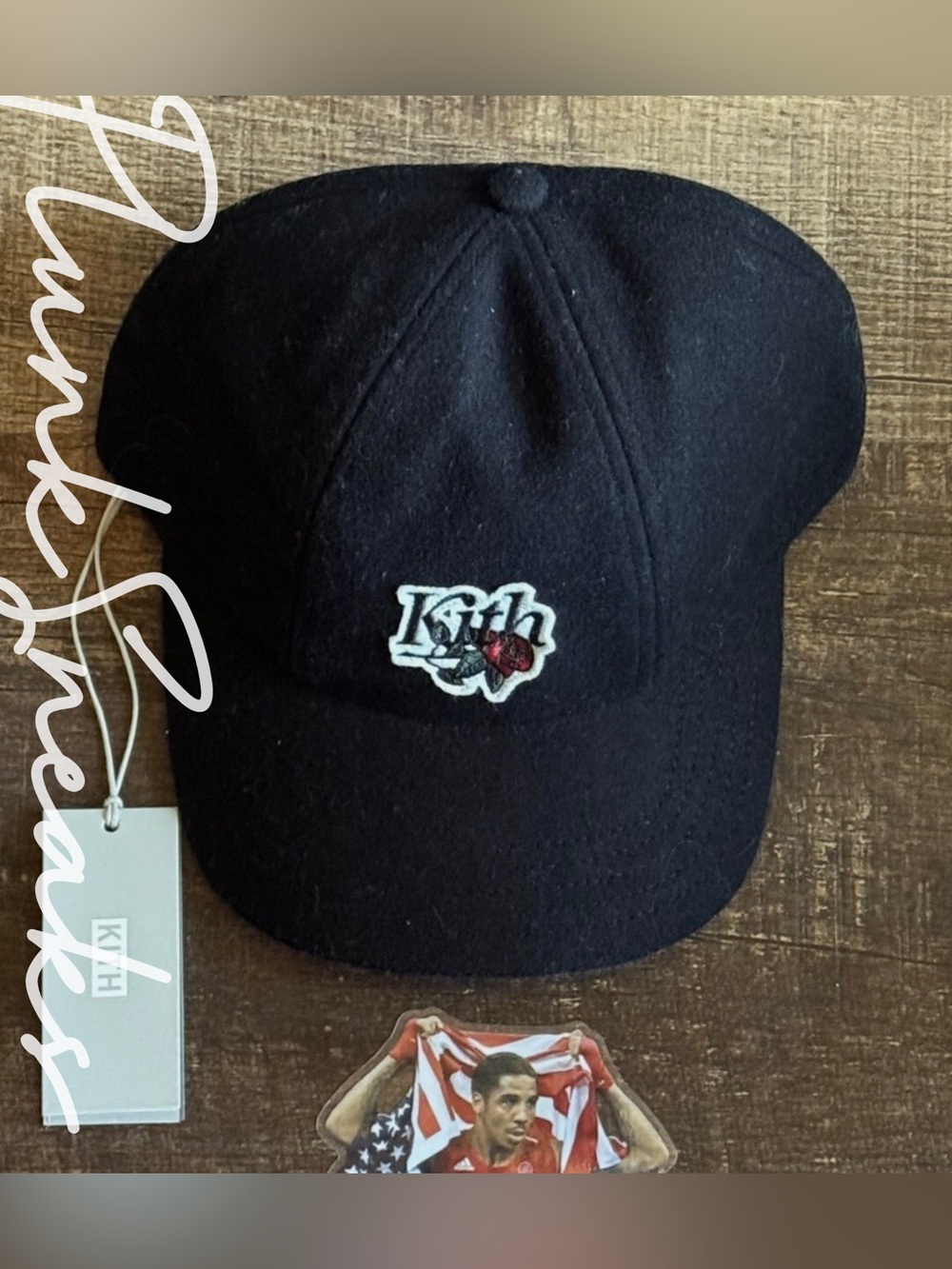 Kith Richards Wool Cricket Rose Cap Hat • Sandrift • 2024